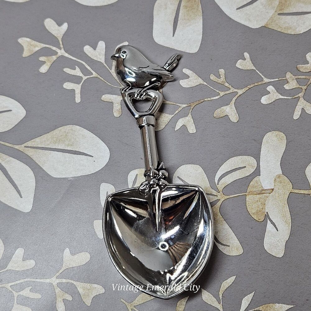 Vtg Ganz Measuring Spoons Shovels Birds 4 Pcs Scoop Dipper Kitchenware Stainless - Picture 6 of 11